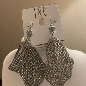 INC International Concepts Glittering Silver Earrings